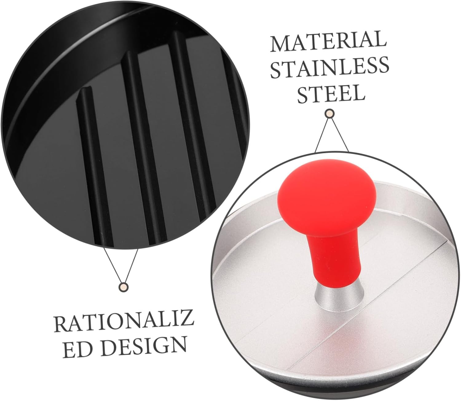 UPKOCH 3pcs Patty Press Stainless Steel Hamburger Maker Manual Non-Stick Meat Press Tool for Shaped Patties for Grilling and BBQ and Easy to Use