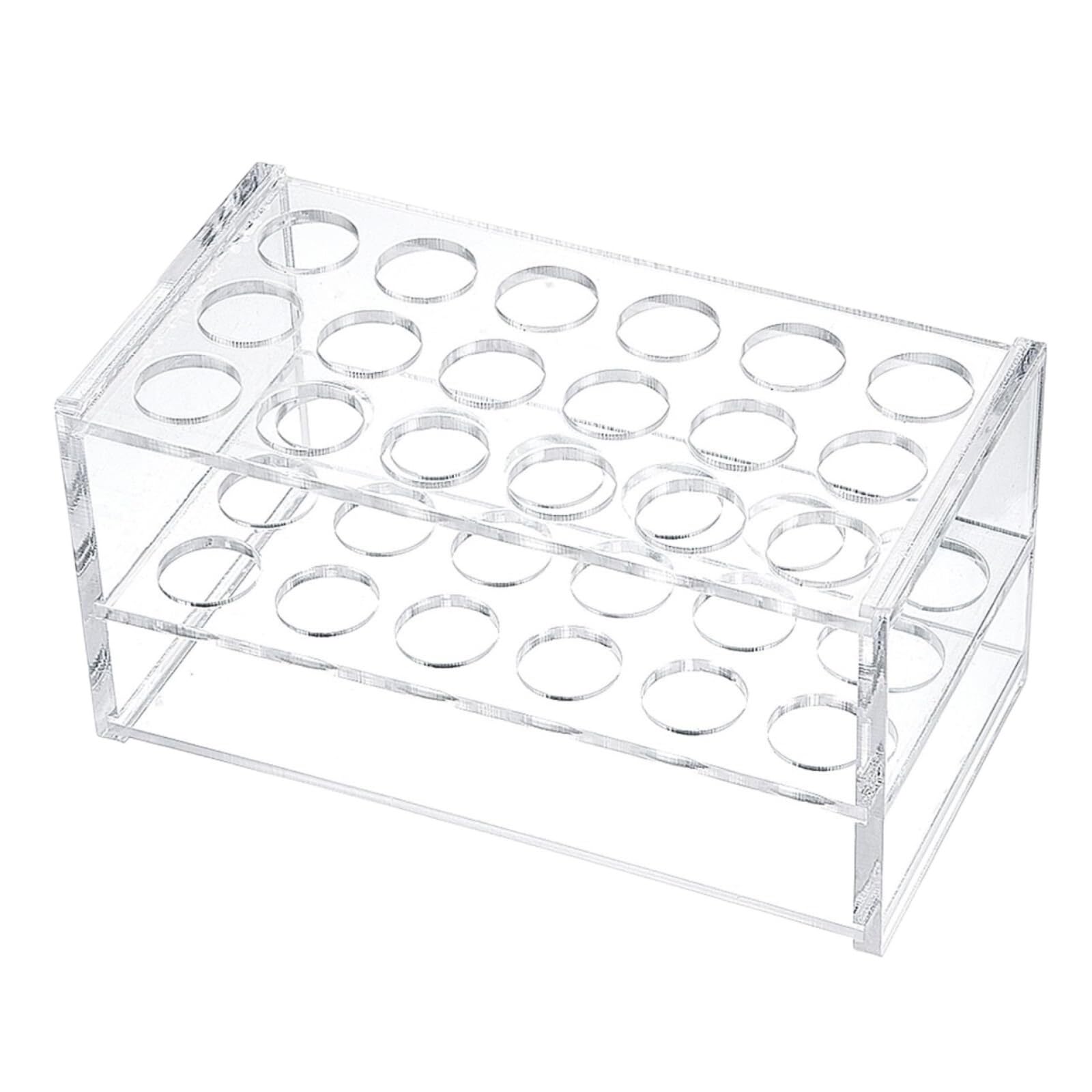 CVdrtyED Classroom Test Tube Rack Acrylic 18 Well Rack Holder For 17mm Diameter Test Tubes Scientific Experiments