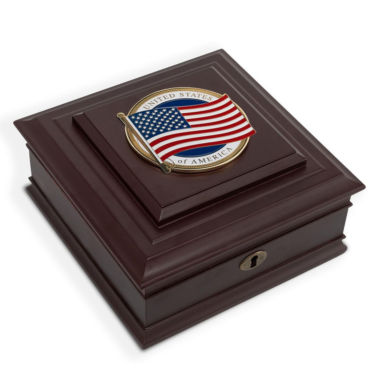 Allied Frame US American Flag Medallion Desktop Box
