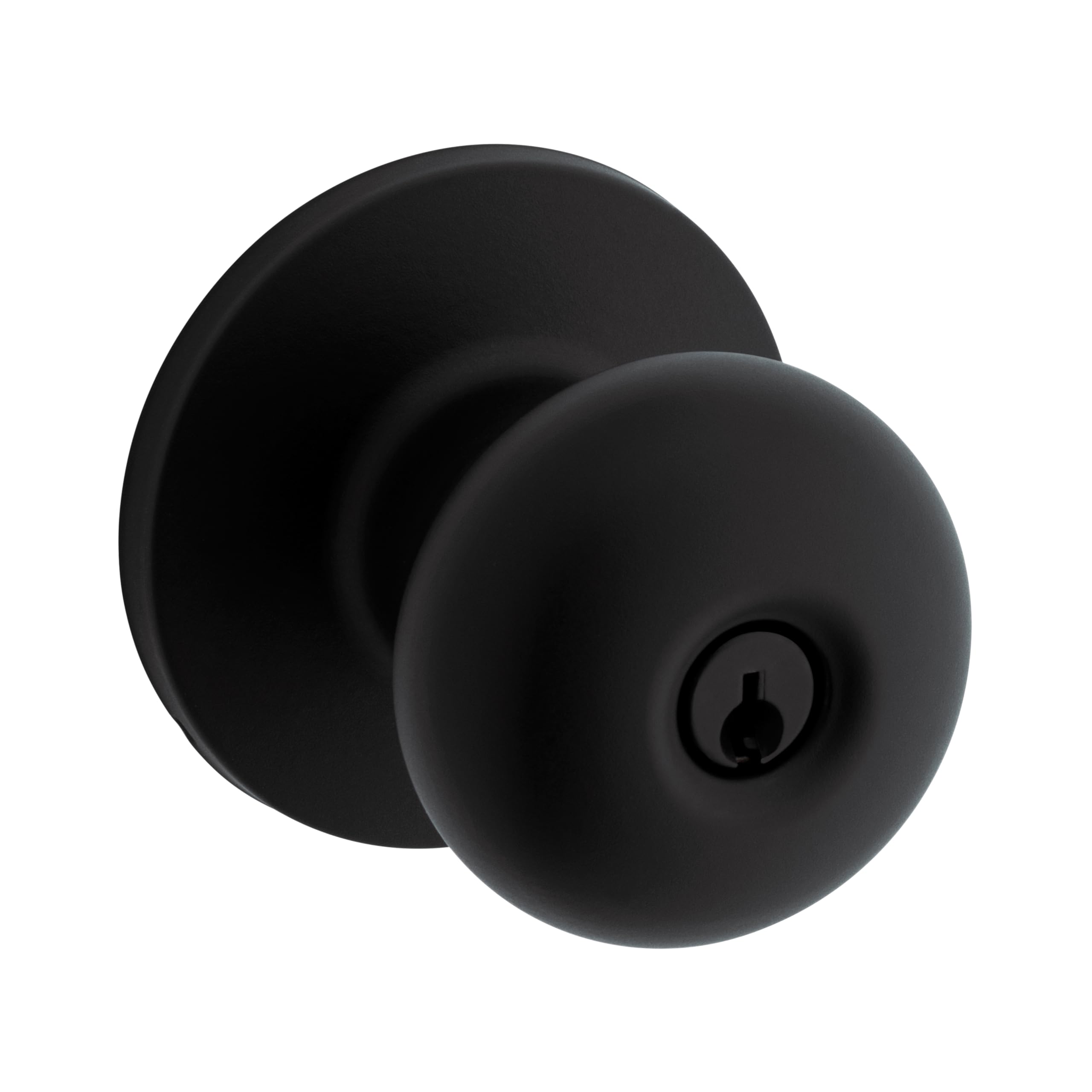 Safe Lock By Kwikset Matte Black Safe Lock, Athens Knob, Entry Door With Lock And Key, Finish