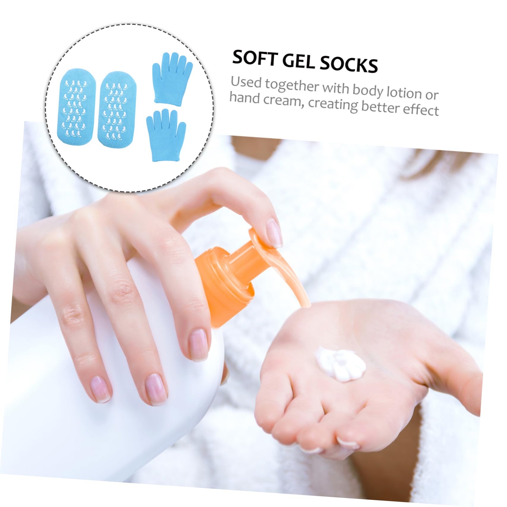 Guantes De Gel y Calcetines De Spa Con Aceite Mineral Para Hidratar y Suavizar La