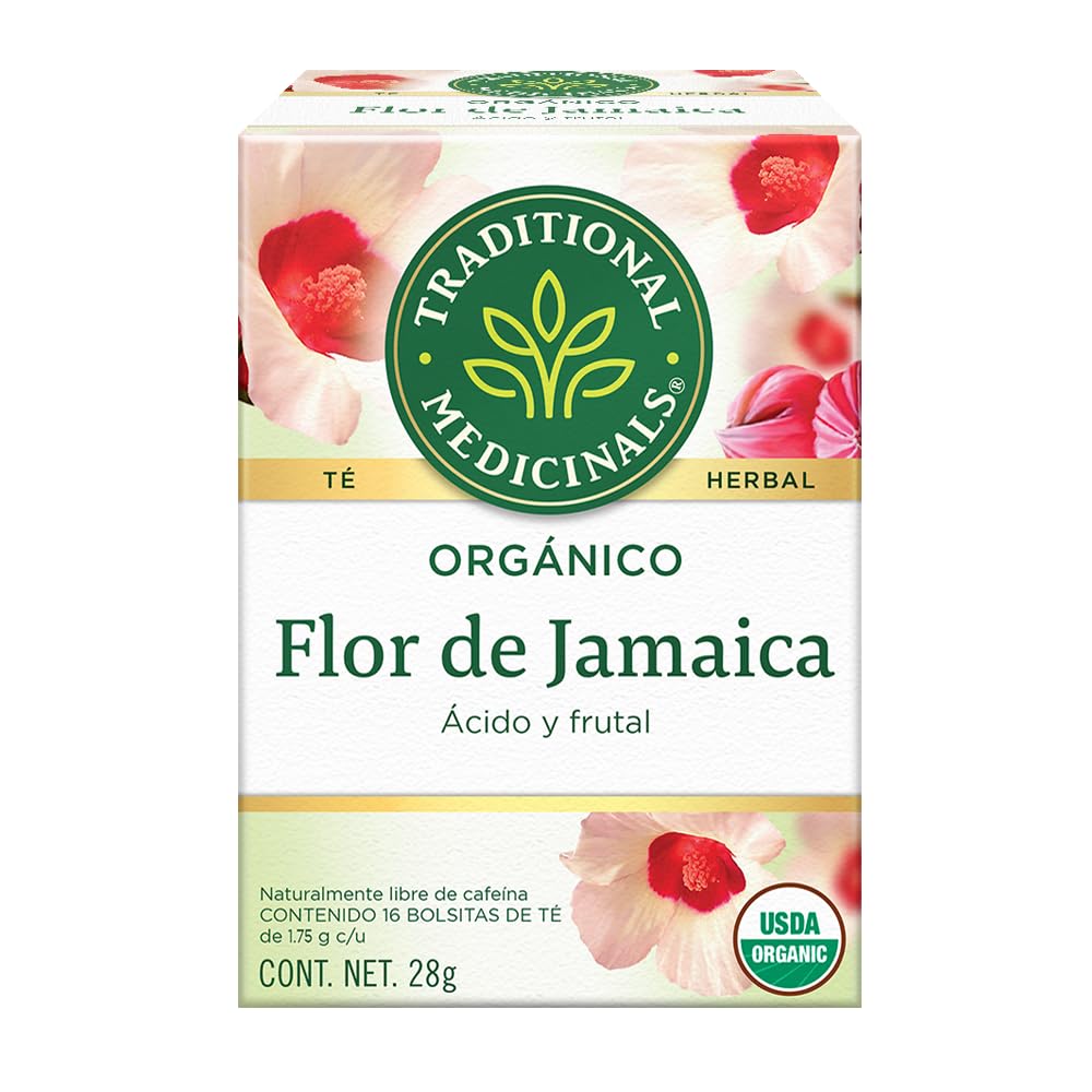 Traditional Medicinals Tea, Organic Hibiscus, Supports Your Cardiovascular System, 16 Tea Bags (Pack of 2)USDA OrganicFair Trade CertifiedFair Trade CertifiedFair Trade Certified