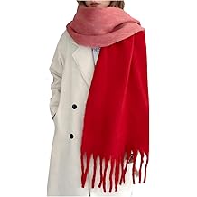 Women's Winter Scarfs, Mohair Vintage Scarf for Women and Men, Large Chunky Scarf Cashmere Feel Blanket Wrap