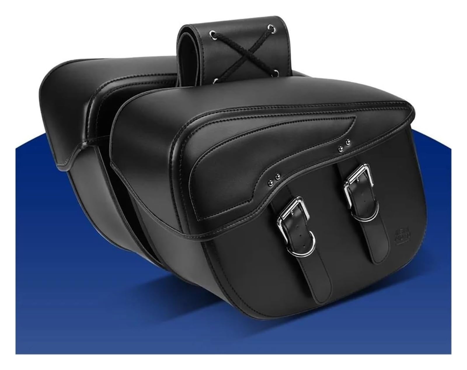 Moto Borsa Laterale Per Vulcan 900 2000 2006 Per Moto Custom Bisaccia Impermeabile Per Cruiser Borsa Laterale In Pelle Bagagli Universale(450mm)