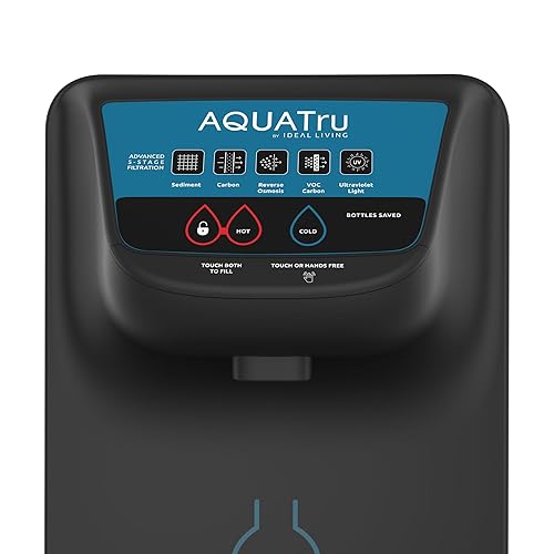 Miniatura 2 de AquaTru Pro Modelo 1 Sistema compacto de purificación de agua comercial  Osmosis inversa de 5 etapas (RO)  Dispensador de frío y caliente con