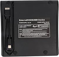 Vista 7 de Unidad externa de CD y DVD, USB3.0 tipo C CD DVD RW Rewriter para portátil, SATA ODD, estuche de unidad óptica portátil CD DVD RW Rewriter Grabador