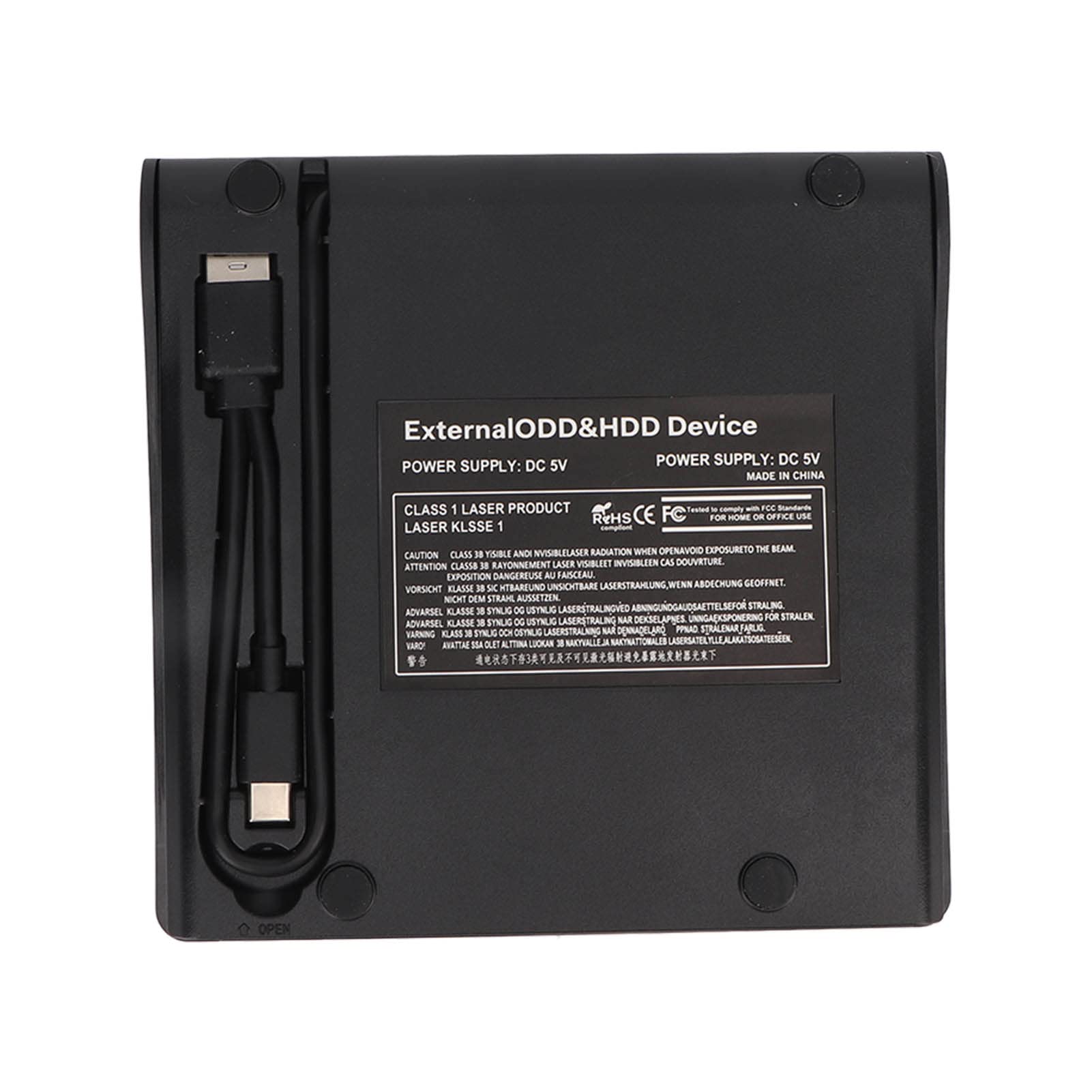 Obudowa Zewnętrznego Napędu DVD, Dwuportowy Zewnętrzny Napęd DVD USB 3.0 Typu C do Komputera Stacjonarnego lub Laptopa z Interfejsem USB 2.0/3.0, do Standardowego Napędu