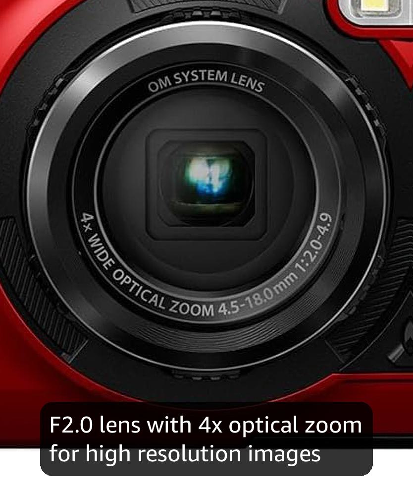 OM System Tough TG-7 Digital Camera - Red (Successor Olympus TG-6)