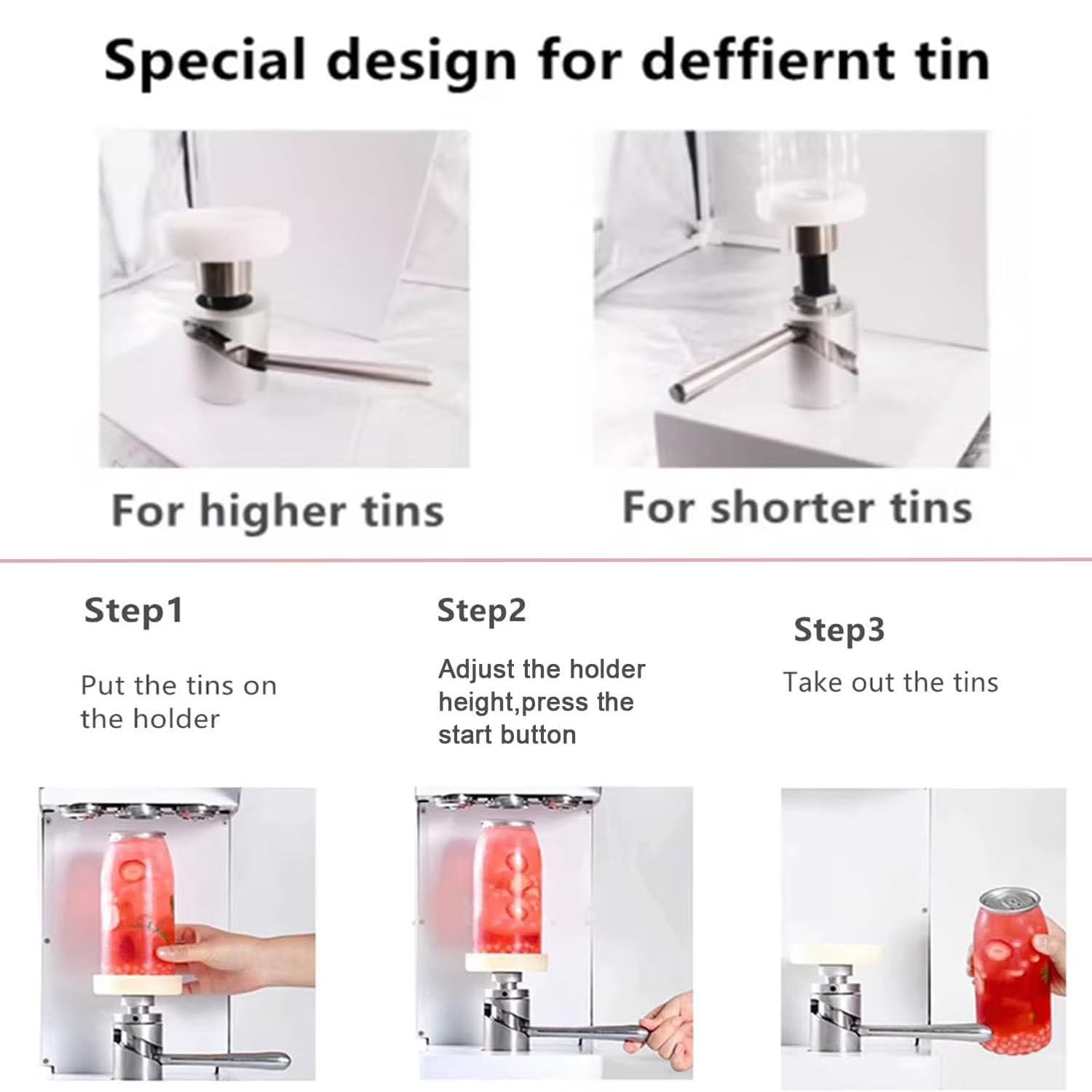Scelleuse De Canettes De Soda Commerciale avec Compteur LCD Et Réglage en Hauteur pour Canettes en Aluminium Et en Fer-Blanc, Blanche