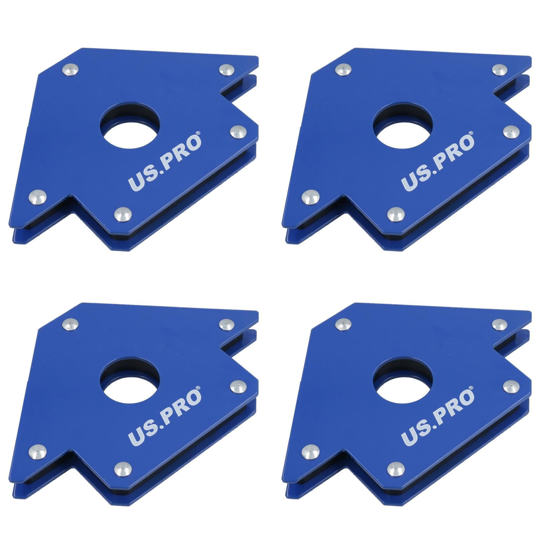 Ab Tools Blue 50Lb / 100Mm Large Welding Welder Magnet Holder Soldering Durable Body 4Pc