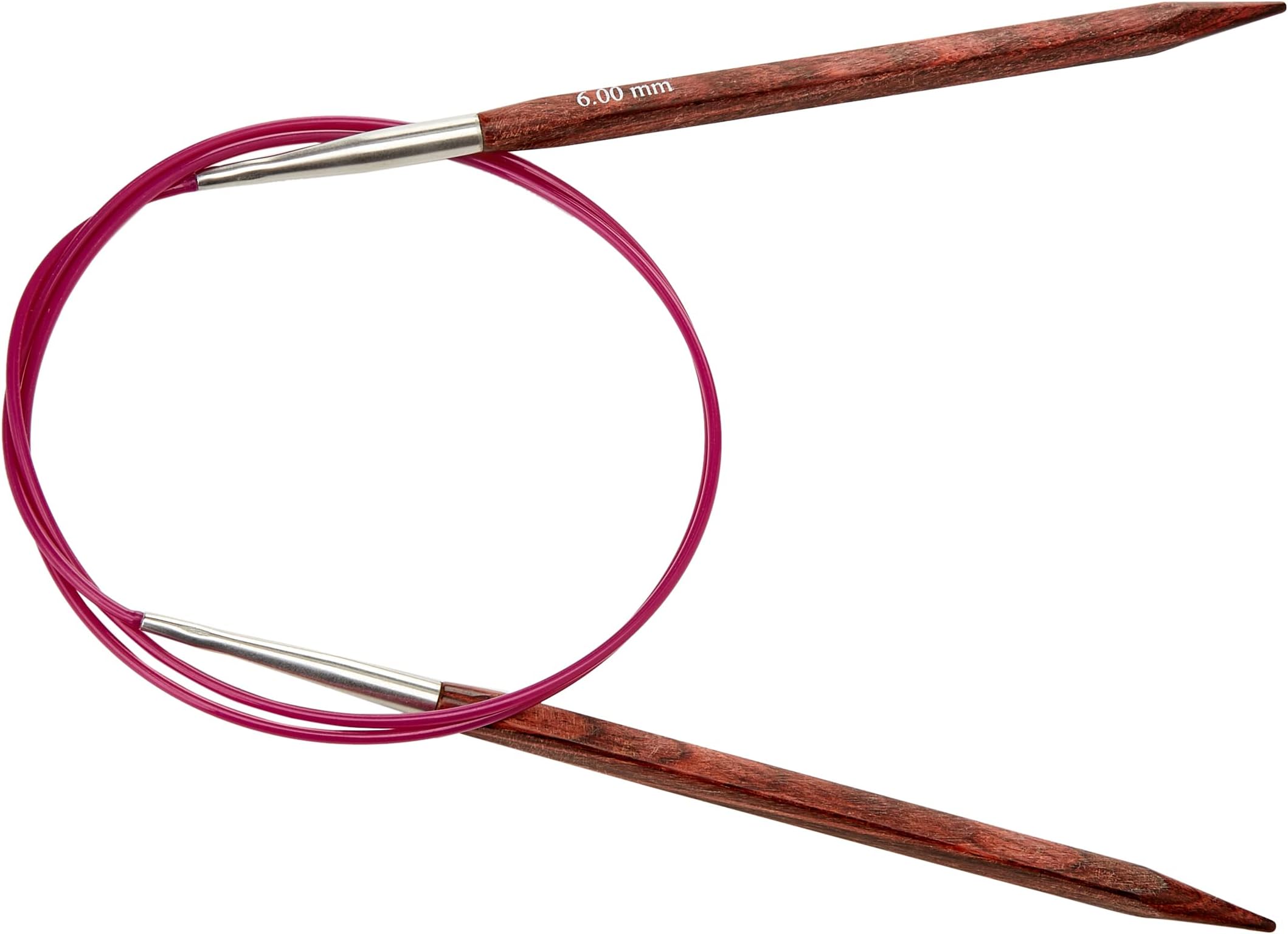 KnitPro KP25337 80 cm x 6 mm Cubics Fixed Circular Needles, Rosewood
