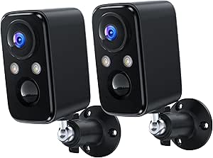 Wireless Outdoor Wifi Camera with Battery: 2K Indoor Wifi Camera Colour Night Vision – Waterproof Outdoor Surveillance Camera – 5 GHz Not Supported asin的图片
