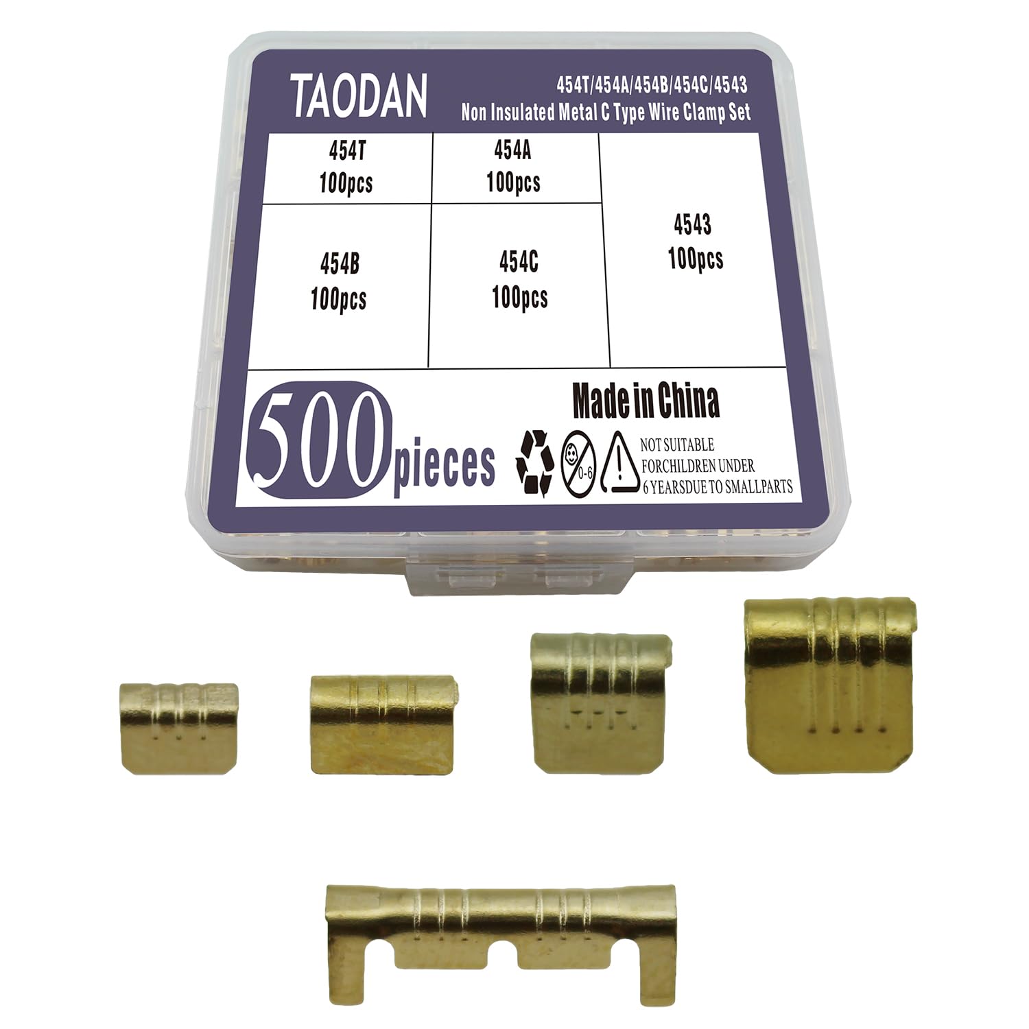 Kit de 500 abrazaderas tipo C para organizar y asegurar el cableado interno de computadoras 6
