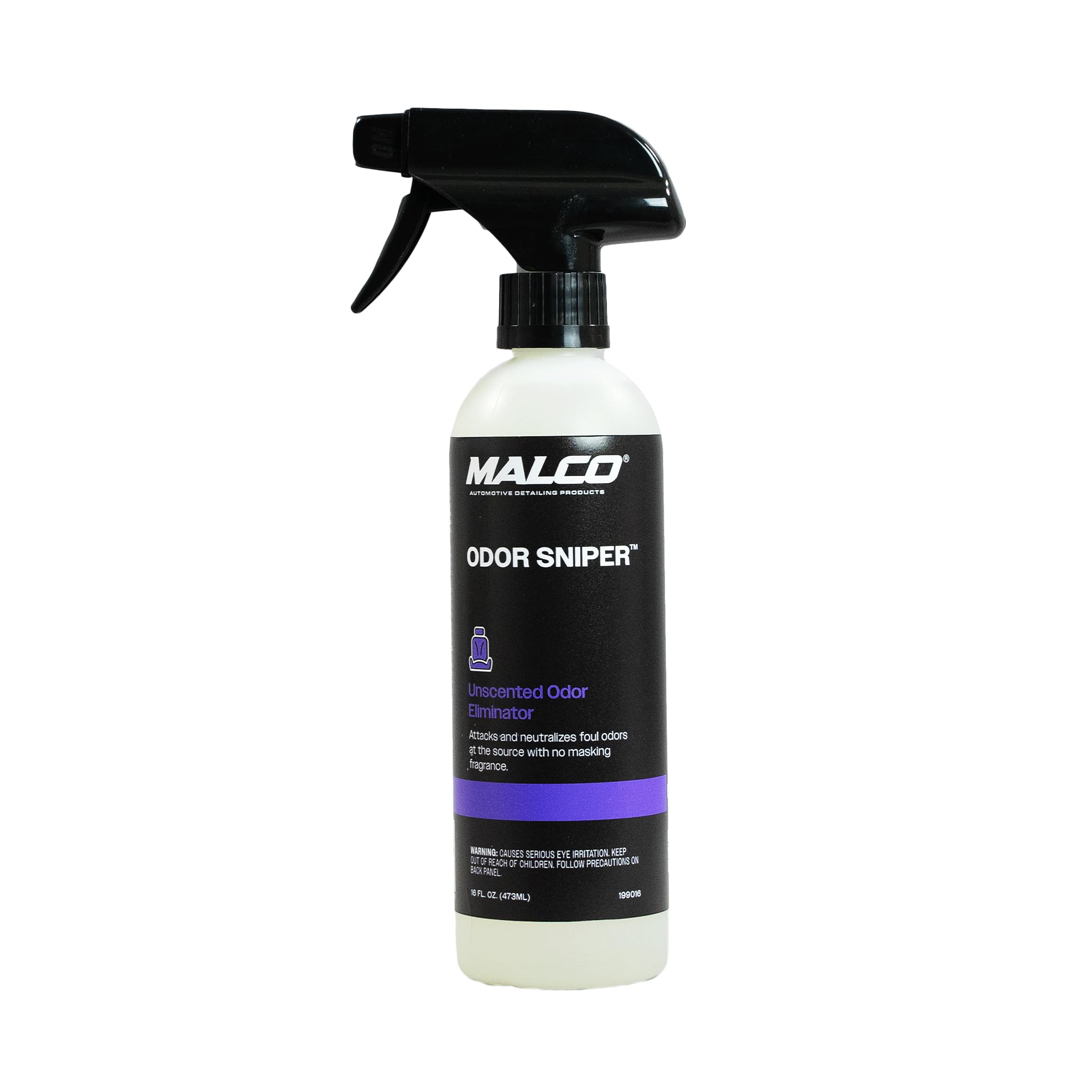 Malco Odor Sniper - Fragrance-Free Odor Eliminator for Car Interiors/Penetrates Odors at the Source/Chemically Neutralizes Foul Scents in Your Vehicle / 16 Oz. (199016)