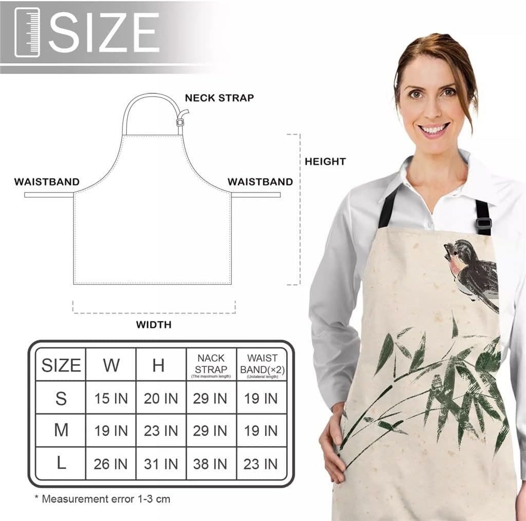Ink Chinese Aprons for Women Men Kid Cooking Baking Apron Kitchen Utility Equipment Accessories