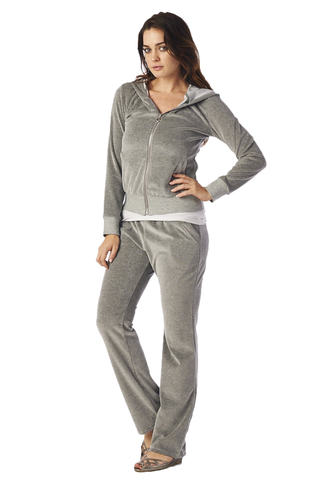 High Style Women's 100% Cotton Velour Hoodie and Pants Tracksuit/Sweatsuit