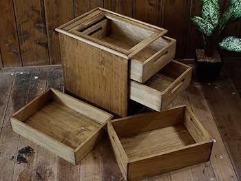 Amazon｜インサイドワゴン キャスター付き アンティークブラウン