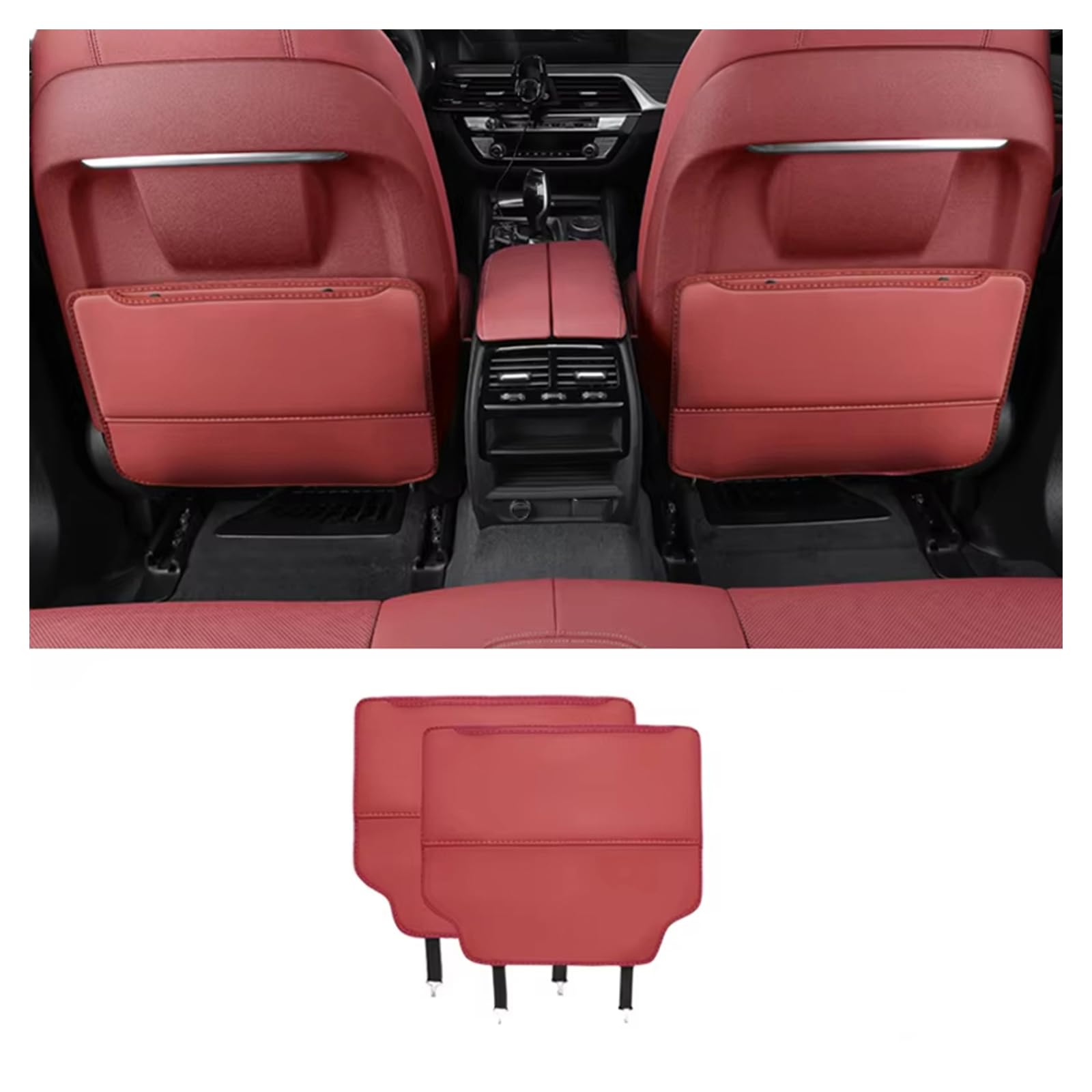 Organizadores Asiento Trasero Coche para V&olvo S90 V90 2002-2016 Protección Trasera para Asientos Coche, Almohadillas antipatadas, Bolsa Almacenamiento Trasera