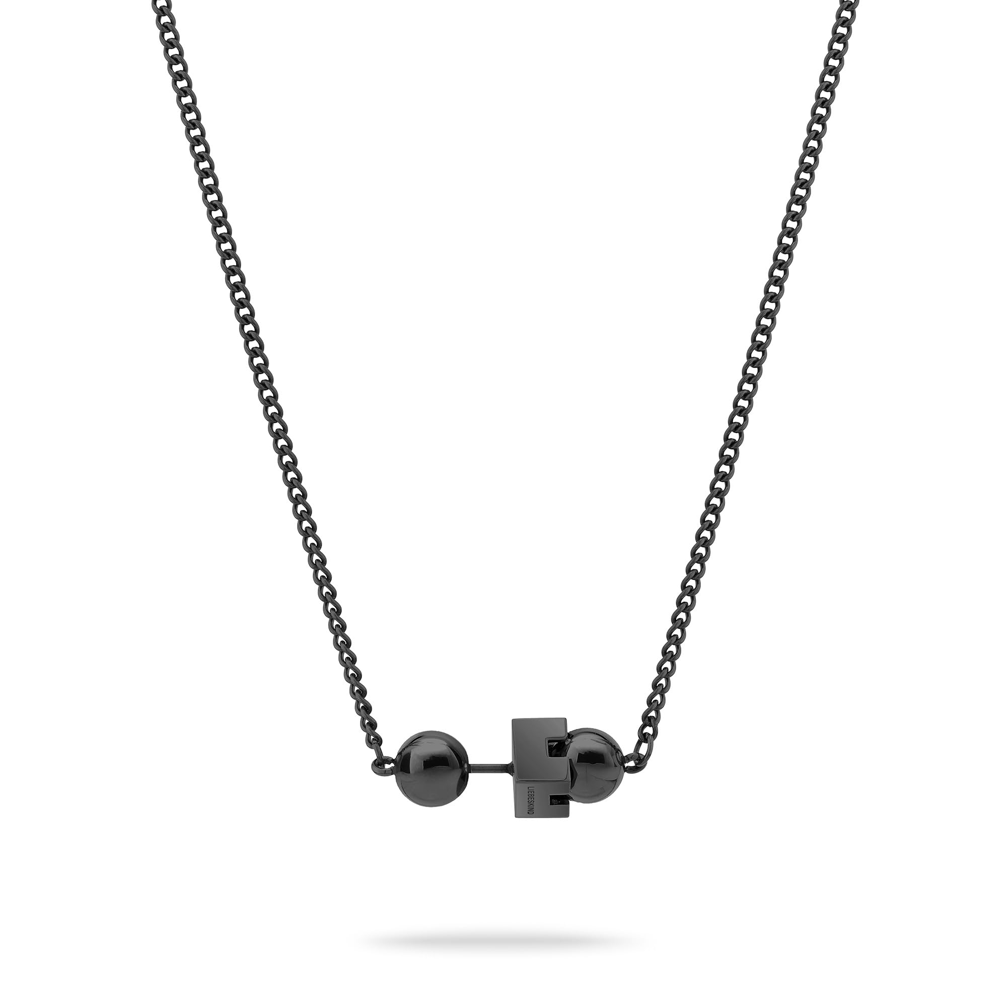 Liebeskind Berlin Ladies Necklace LJ-1725-N-43 in Stainless Steel IP Black
