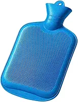 Bolsa Térmica De Água Quente E Fria Para Compressa De Borracha 500ml Pequena Para Alívio De Cólicas Dores E Inflamações Localizadas (Azul)