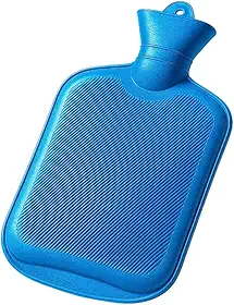 Bolsa Térmica De Água Quente E Fria Para Compressa De Borracha 500ml Pequena Para Alívio De Cólicas Dores E Inflamações Localizadas (Azul)