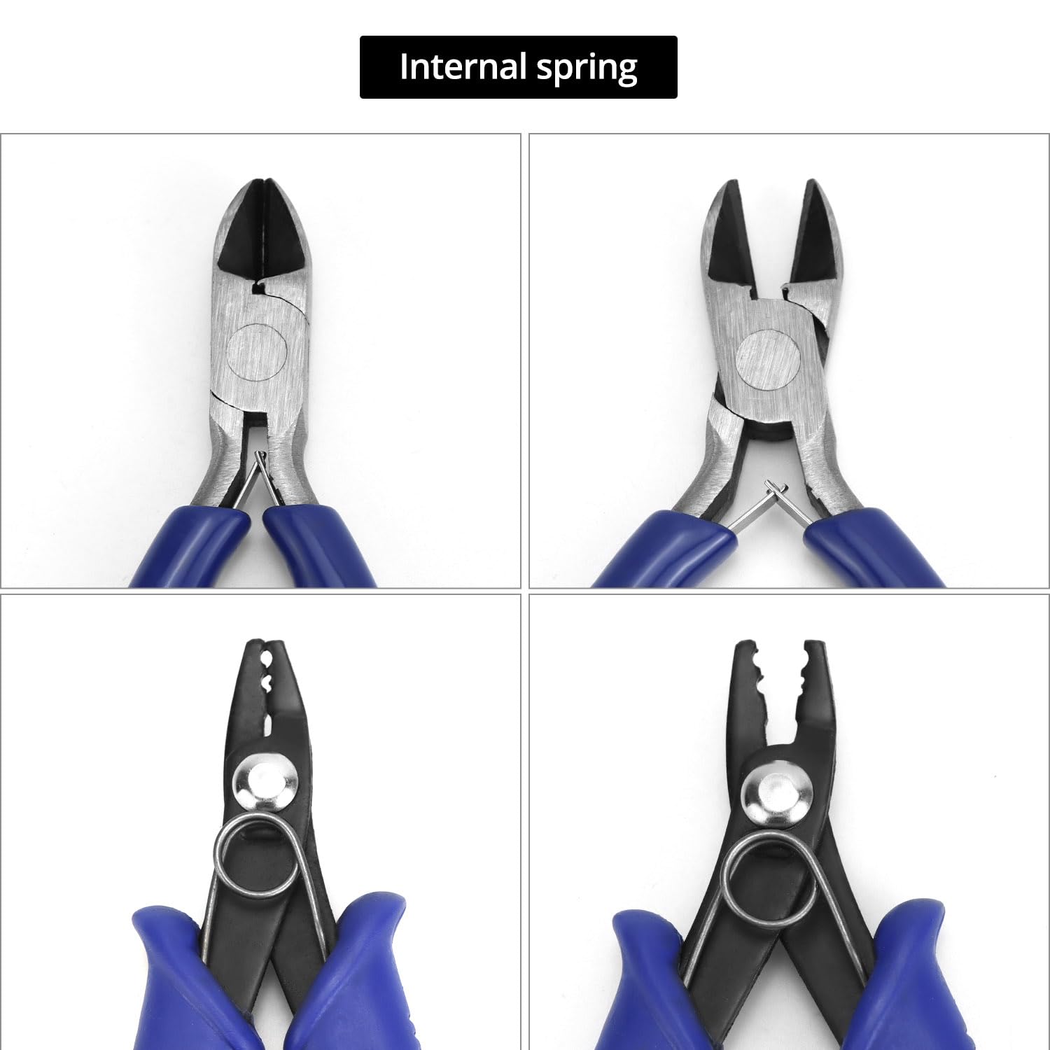 QWORK® Pinze per creazione di gioielli da 8 pezzi Set di pinze per gioielli per principianti e professionisti con custodia