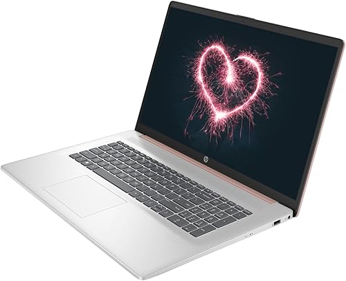Miniatura 2 de HP 2023 17t Premium Rose Gold Laptop, pantalla táctil HD+ de 17.3 pulgadas, Intel Core i5-1335U, 32 GB de RAM, 1 TB SSD, cámara web, lector FP, KB