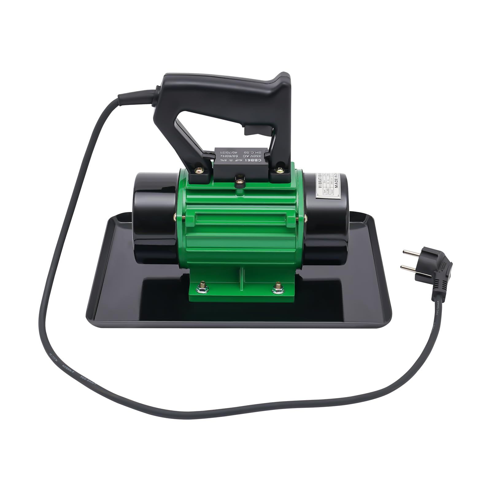 Motore vibrante per calcestruzzo, 370 W, vibratore manuale per calcestruzzo con movimento da tavolo, 3500 giri/min, piastra per cemento
