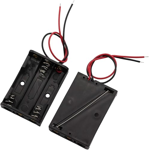 Miniatura 5 de Onwon 6 piezas 3 ranuras x 1.5 V AA batería caso titular batería clip de batería caja de almacenamiento cable cables con interruptor de