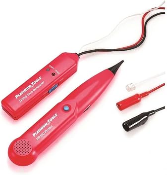 Platinum Tools TP150 Tone and Probe Set for Tracing Twisted-Pair Phone and Network Cable, 100 Hz to 300 kHz Sensitivity, Tapered Tip