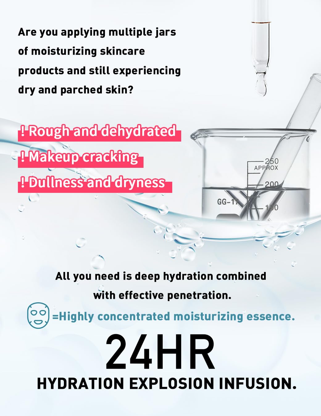 menorah Skincare - Máscara de rescate ultra hidratante (4 hojas) con arroz, mango africano, mascarillas faciales, mascarilla hidratante, súper hidratación e hidratación, 100% algodón orgánico