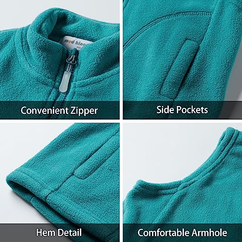 LittleSpring Fleece Vest for Toddler Boys Girls Soft Warm Lightweight Turquoise 3T3