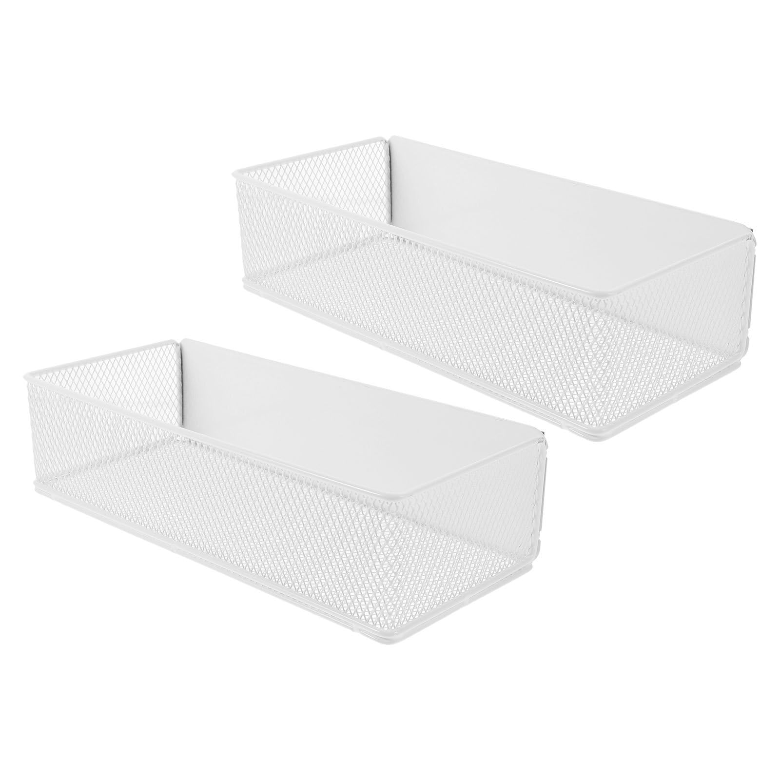 Toddmomy 2 Piezas Organizador Magnético de Hierro Blanco Elegante y Moderno
