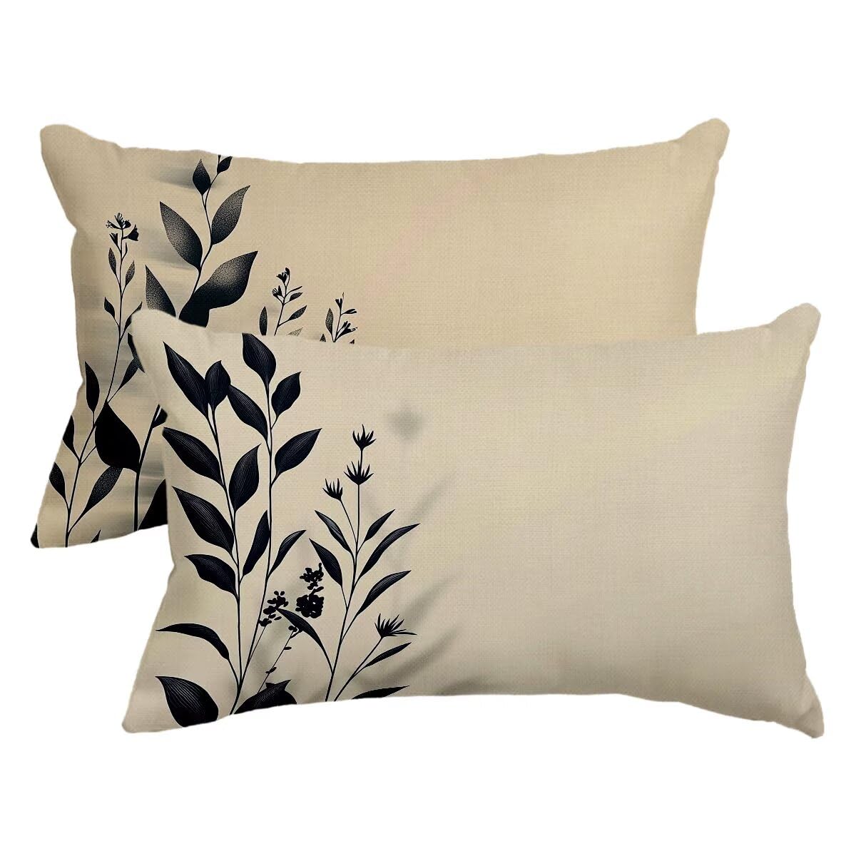 Housse coussin exterieur impermeable et deperlante lot de 2 taies rectangulaires 50x80