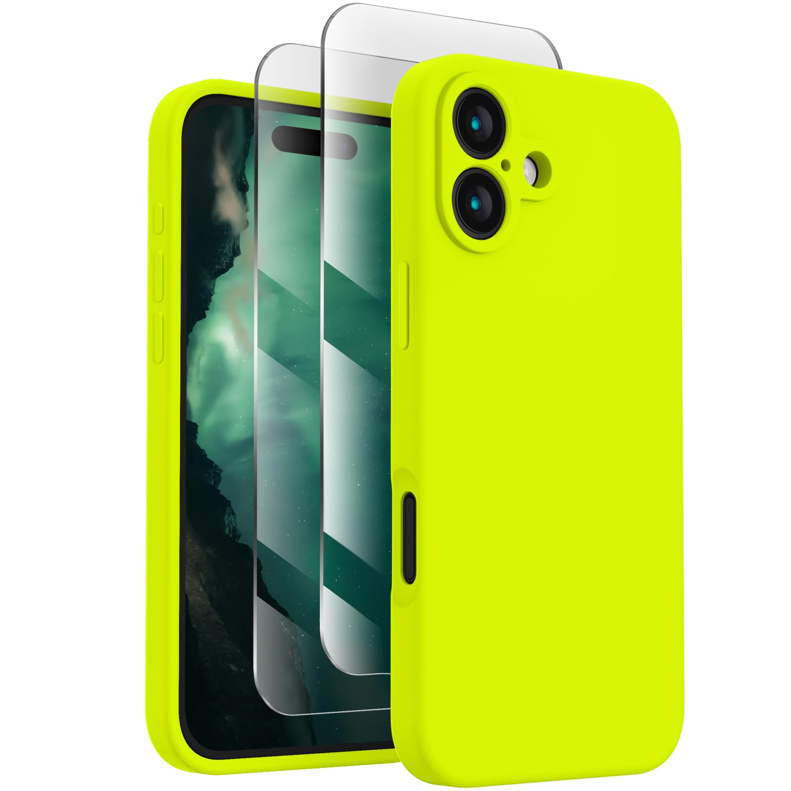 FireNova Designed for iPhone 16 Case, 6.1", Fluorescent Green