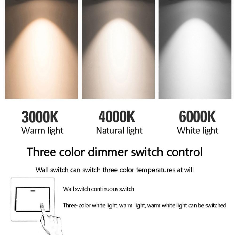 Foco Empotrable Led Regulable De 2 Cabezales, Panel De Techo Rectangular De 24 W con Ángulo Ajustable, Paquete De 4 Unidades.
