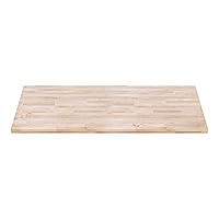 Vista 19 de DuraSteel Mesa de madera maciza, encimera de bloque de carnicero de 24 x 24 pulgadas, tabla de cortar de madera de losa de arce natural para mesa