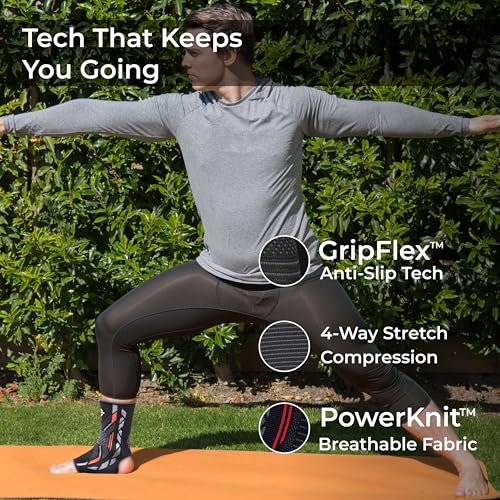 Image of Nivia Knitted Ankle Support For Men & Women, Breathable, Ankle Supporter for men, For Gym, Training, Sports, Running & Injury Prevention, Ankle Brace (Red, S), Available In Pair