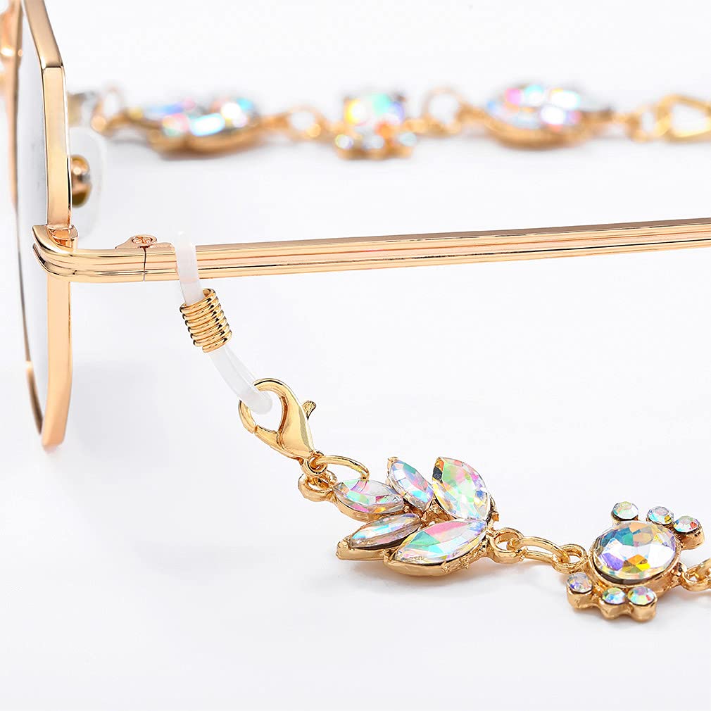 Nupuyai 9 pianeti pietra perle collana occhiali da sole donna e uomo cristallo maschera maschera viso catena gemma cordino occhiali occhiali porta occhiali occhiali occhiali per occhiali da lettura