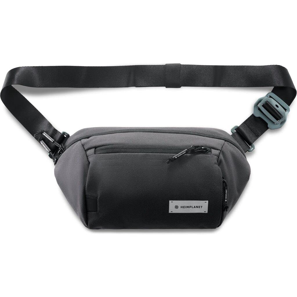 HEIMPLANET Transit Line Sling Pocket XL wetterfeste Bauchtasche mit lebenslanger Garantie in Castlerock 3L aus wasserdichtem DYECOSHELL - Wandelbare Brusttasche für Damen und Herren