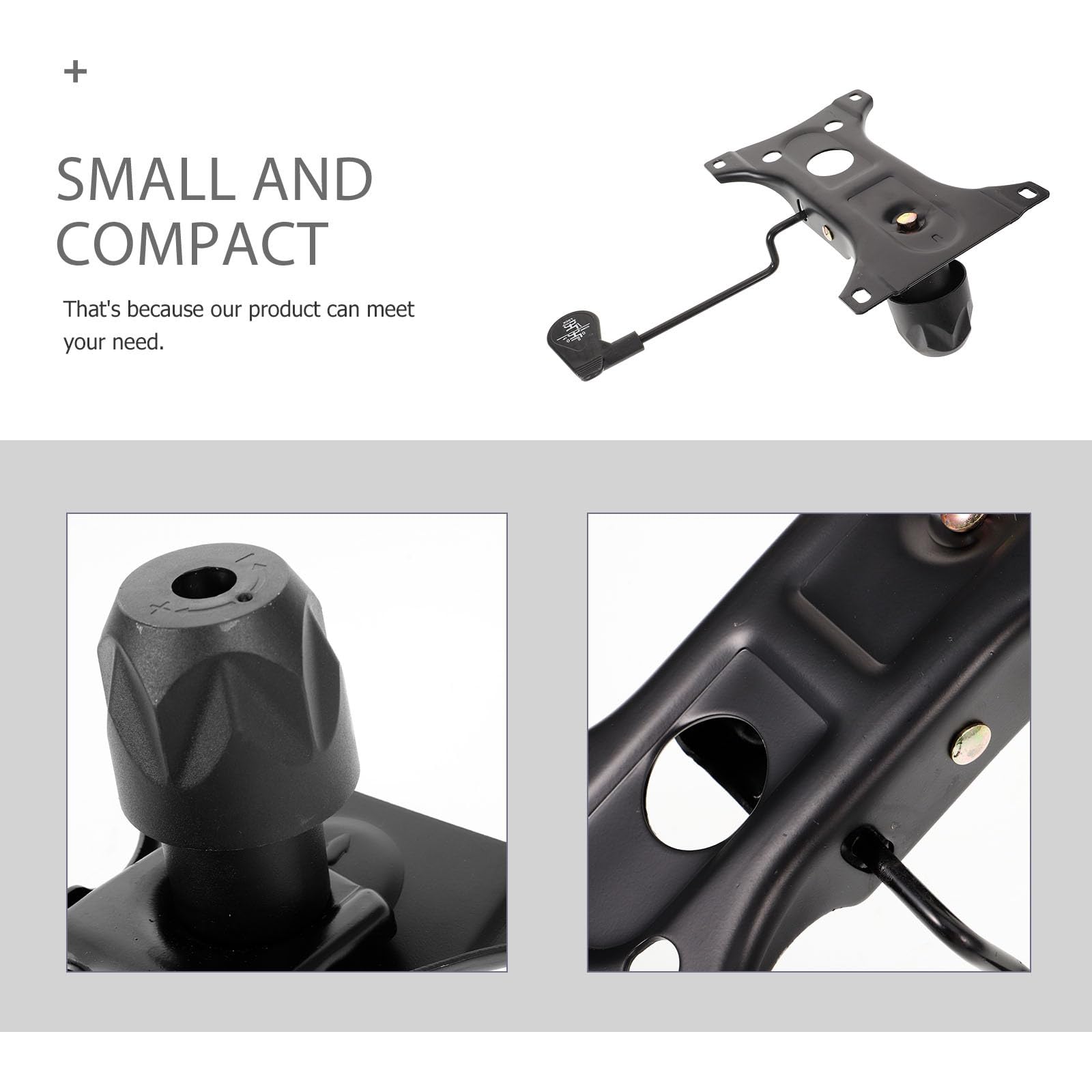 Genérico Placa Giratoria Metálica para Silla de Oficina Mecanismo de Control de Inclinación Base Giratoria Resistente Compatible Sillas de Escritorio Accesorio para Repuesto Ergonómico y