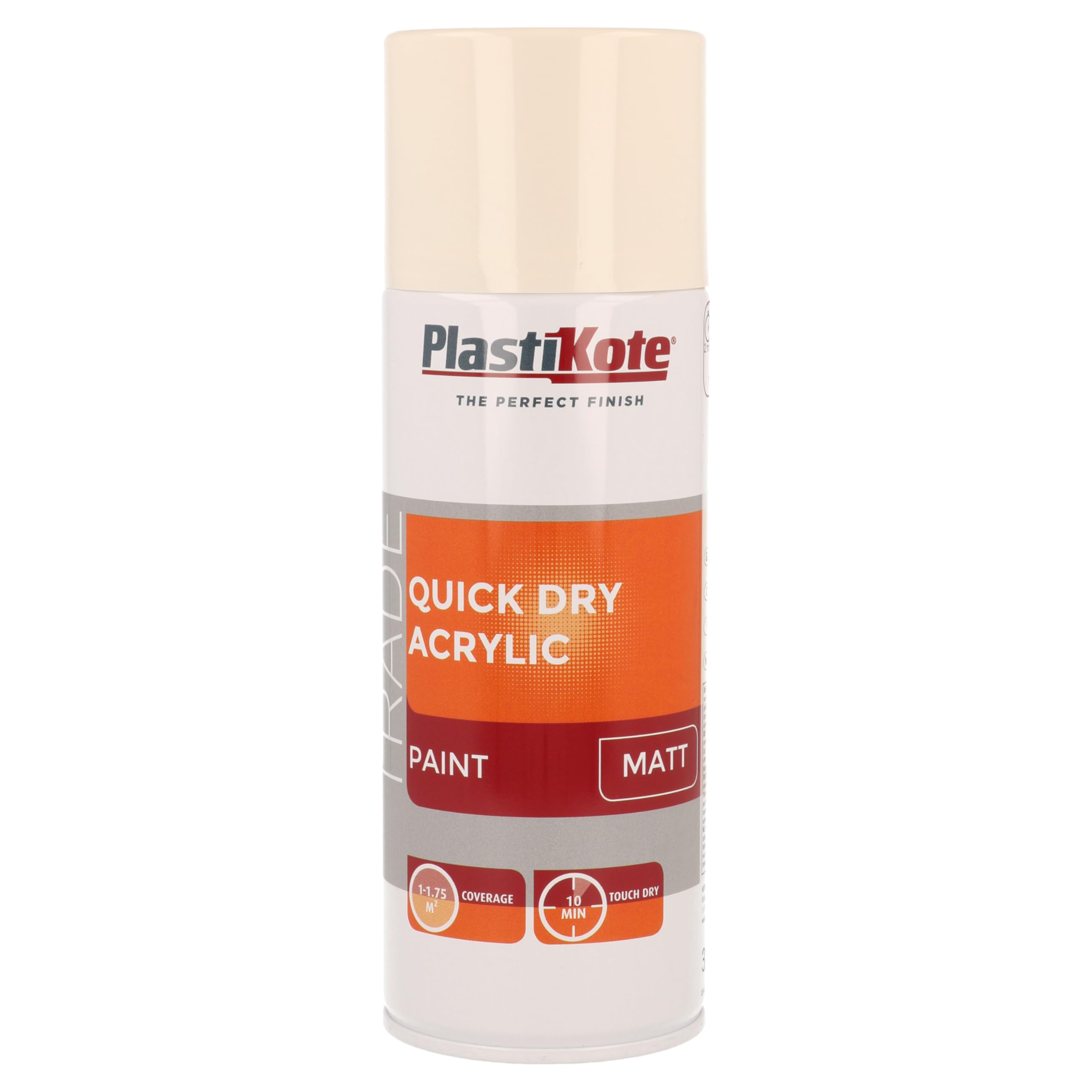 Plastikote Cream 071015 Trade Quick Drying Ral 9001 Matt 400 Ml