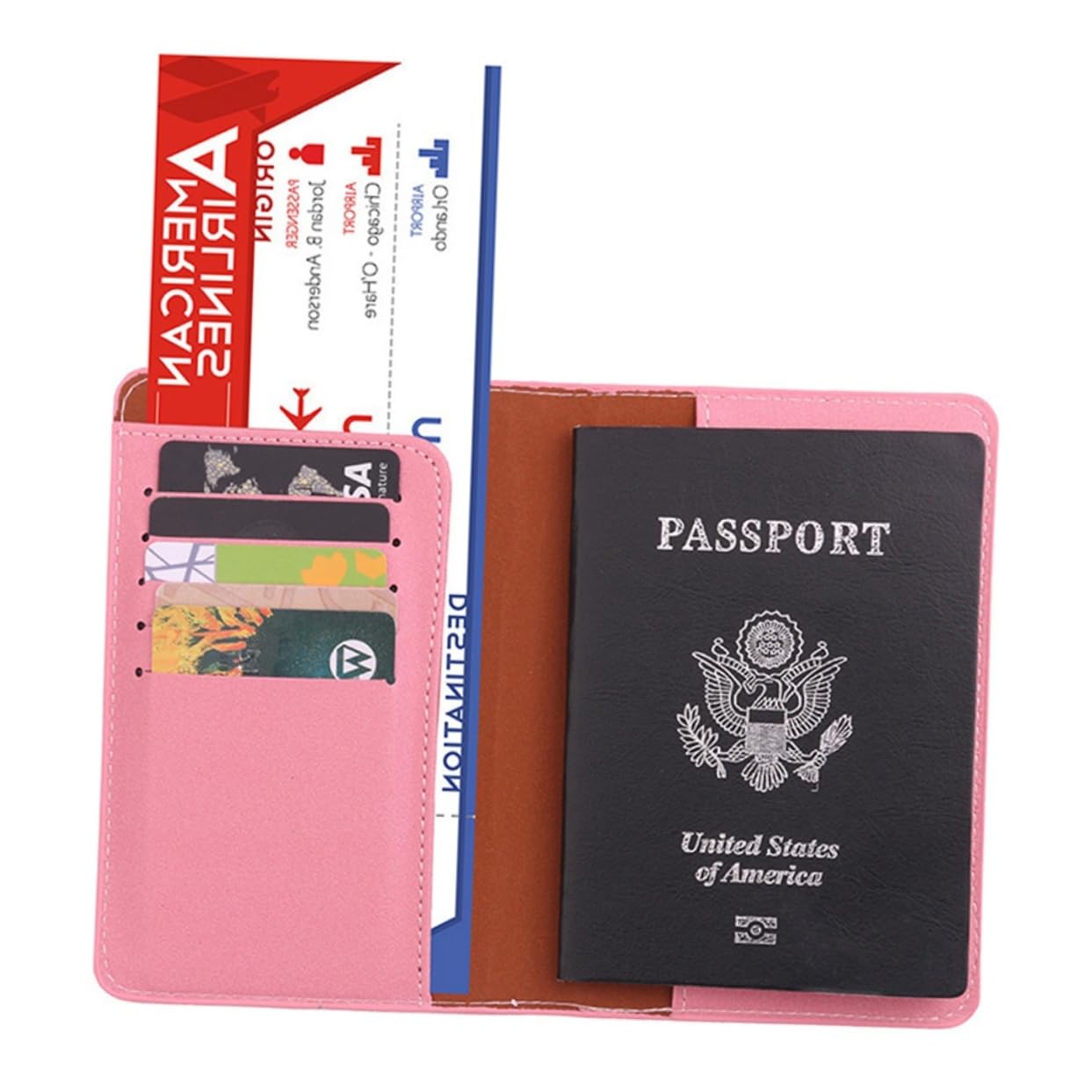 LIFKOME 4 Pz Portafoglio Passaporto Caso Di Passaggio Porta Passaporto in Pelle Titolare Cartella Documenti D'identità