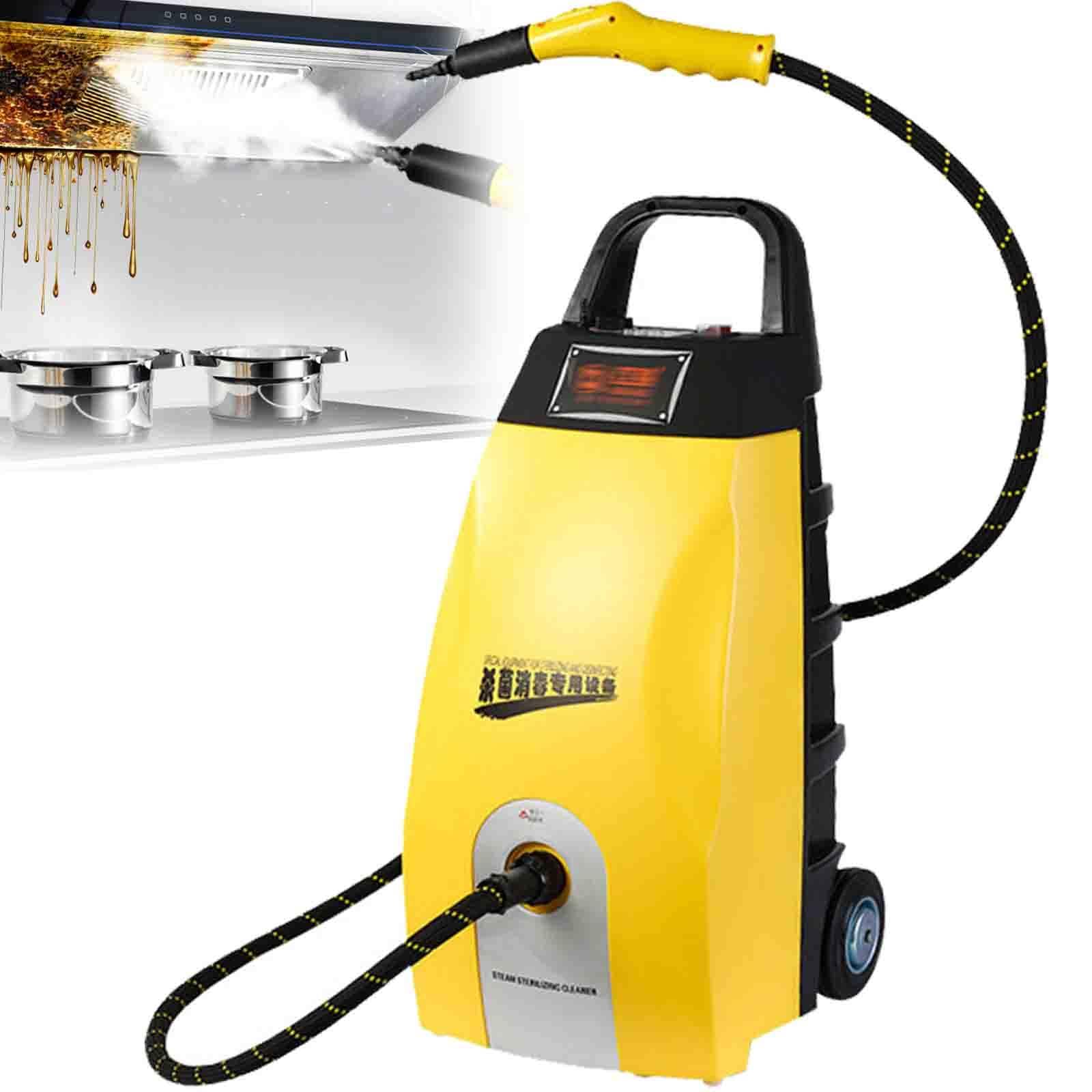Ptatritious Yellow Multi-Purpose Steam Cleaner, High-Pressure Continuous Steam Washer, Heavy-Duty Portable Steam Cleaner With 3.5 L Water Tank For Home Appliances & Auto Detailing.