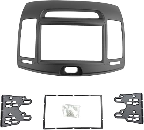 Kit de radio estéreo de coche para Hyundai Elantra (HD), Avante (HD) 2006-2010 2006-2010, marco de panel de ajuste de instalación doble DIN (gris)