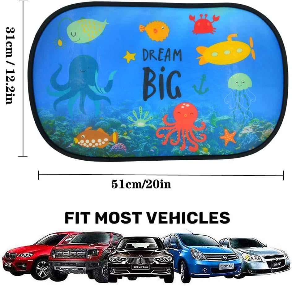 Car Sun Shade for Baby Kids,2 Pack Car Window Shades,Rear Sunshades