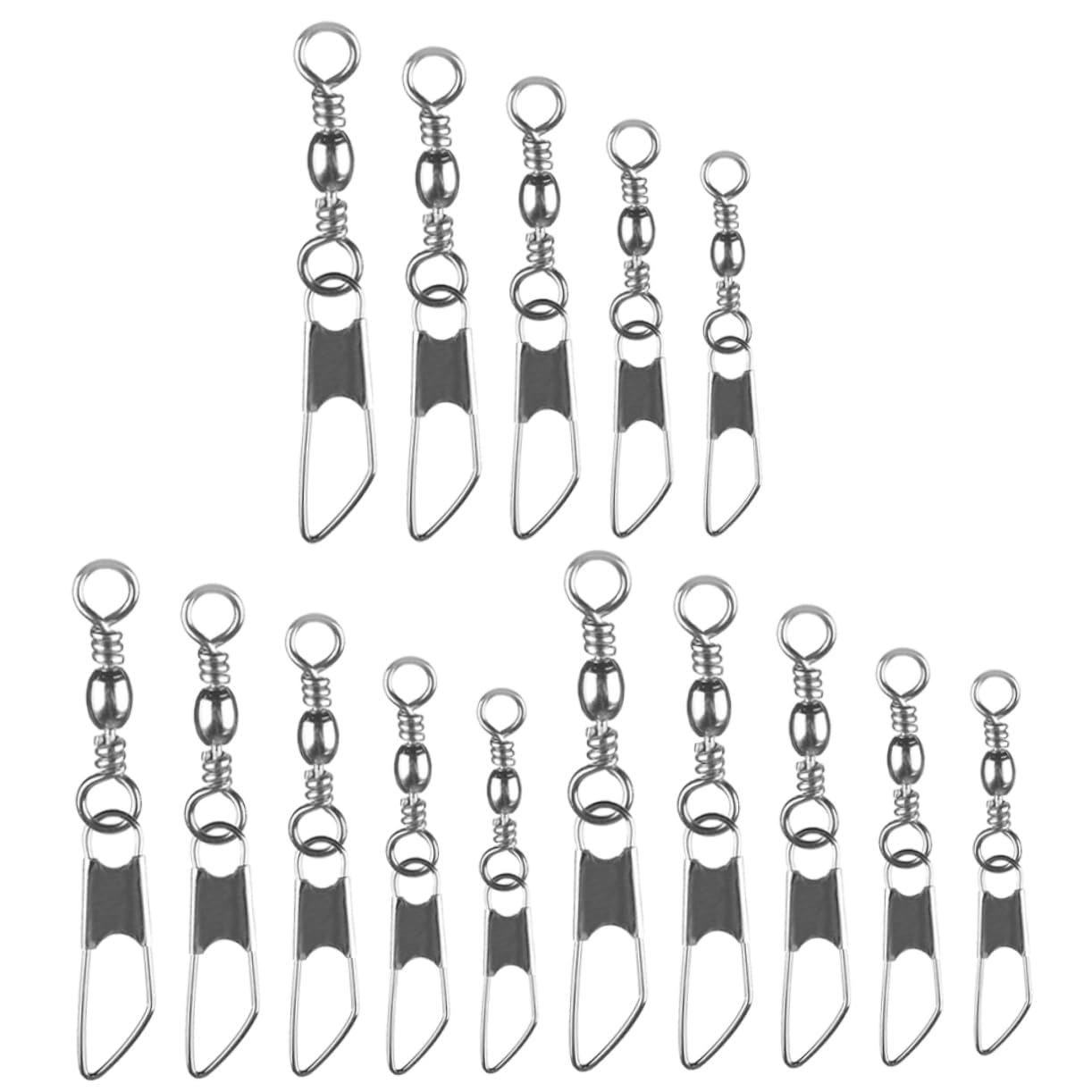 YARNOW 100 Pièces Émerillons à Roulement à Billes Connecteur Hameçon Émerillons Snaps Connecteur Matériel De Pêche en Eau Salée Métal Balle Accessoires De Pêche Faire Tourner Cuivre