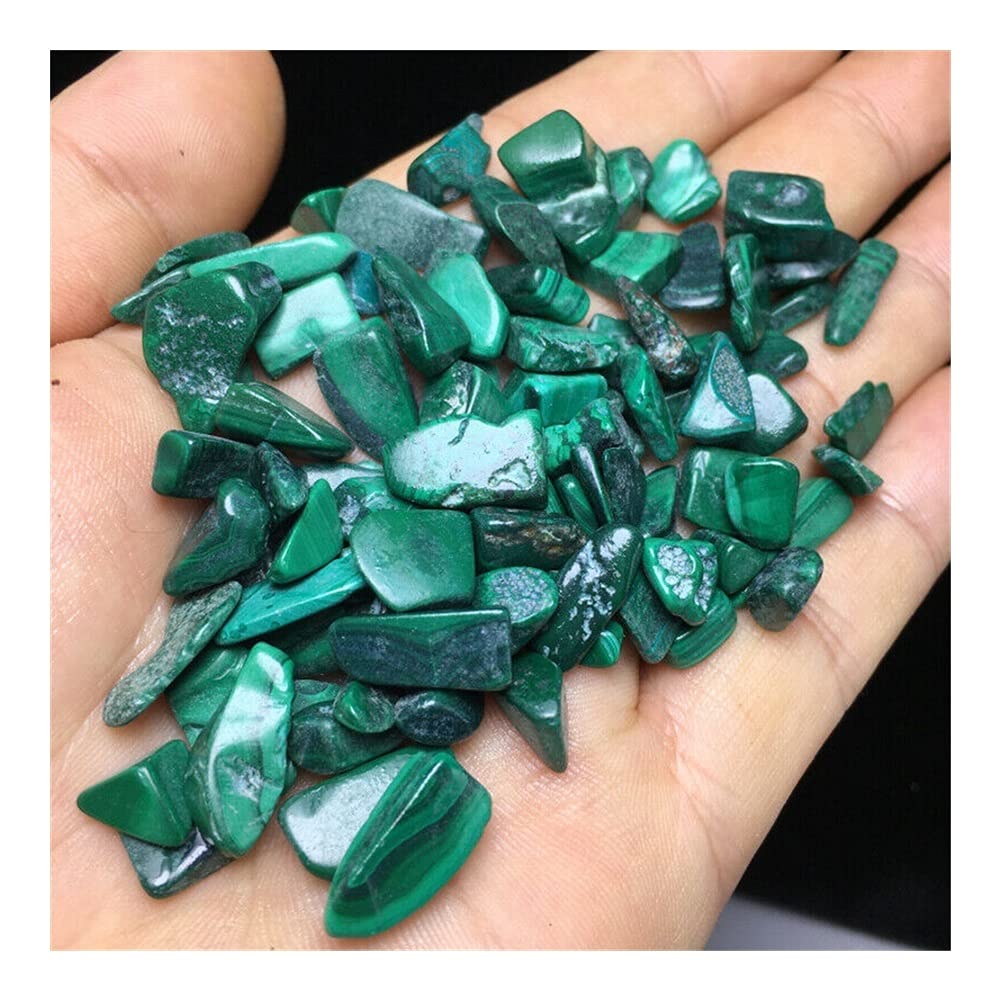 Regalo Natural malaquita Grava Arenisca Piedra de Cristal Piedra de Acuario, Piedra de decoración de jardín for dingchi Espécimen Mineral de Piedra (Size : 200g)