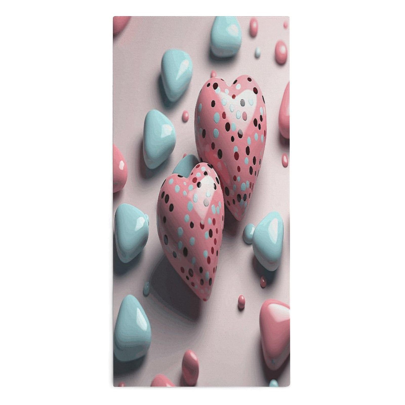 Btcowzrv Style Heart Shaped Shape Bath Towel Beach Towels Shower Towel