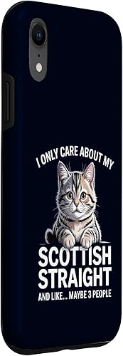 Miniatura 3 de Scottish Straight Cat Introvert Funny Maybe 3 People Vibes Case for iPhone XR